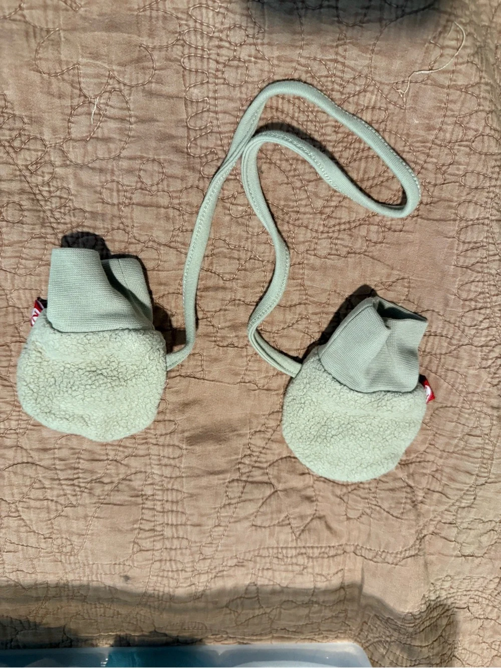 Zutano Cozie Fleece Baby Mittens - Khaki